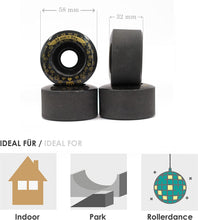 90A Indoor/Outdoor | (57 MM x 32MM) | Black Hybrid Trick Wheel Set | FREE SHIPPING