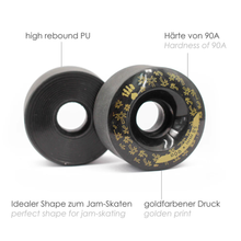 90A Indoor/Outdoor | (57 MM x 32MM) | Black Hybrid Trick Wheel Set | FREE SHIPPING