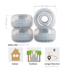 80A Indoor/Outdoor | 2.44" (62 MM) | Light Blue Wheels Set | FREE SHIPPING