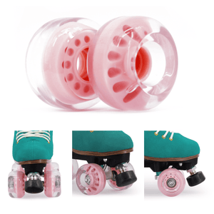 Light Pink roller skate BTFL wheel  shown with Liam Pro