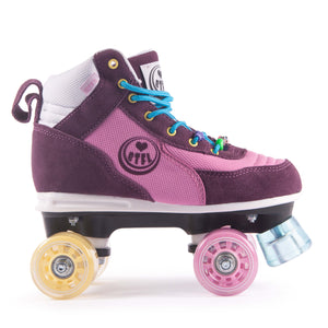 BTFL Sneaker Skate Yalua pink purple roller skate available at BTFLStore.com bolt on toe stop